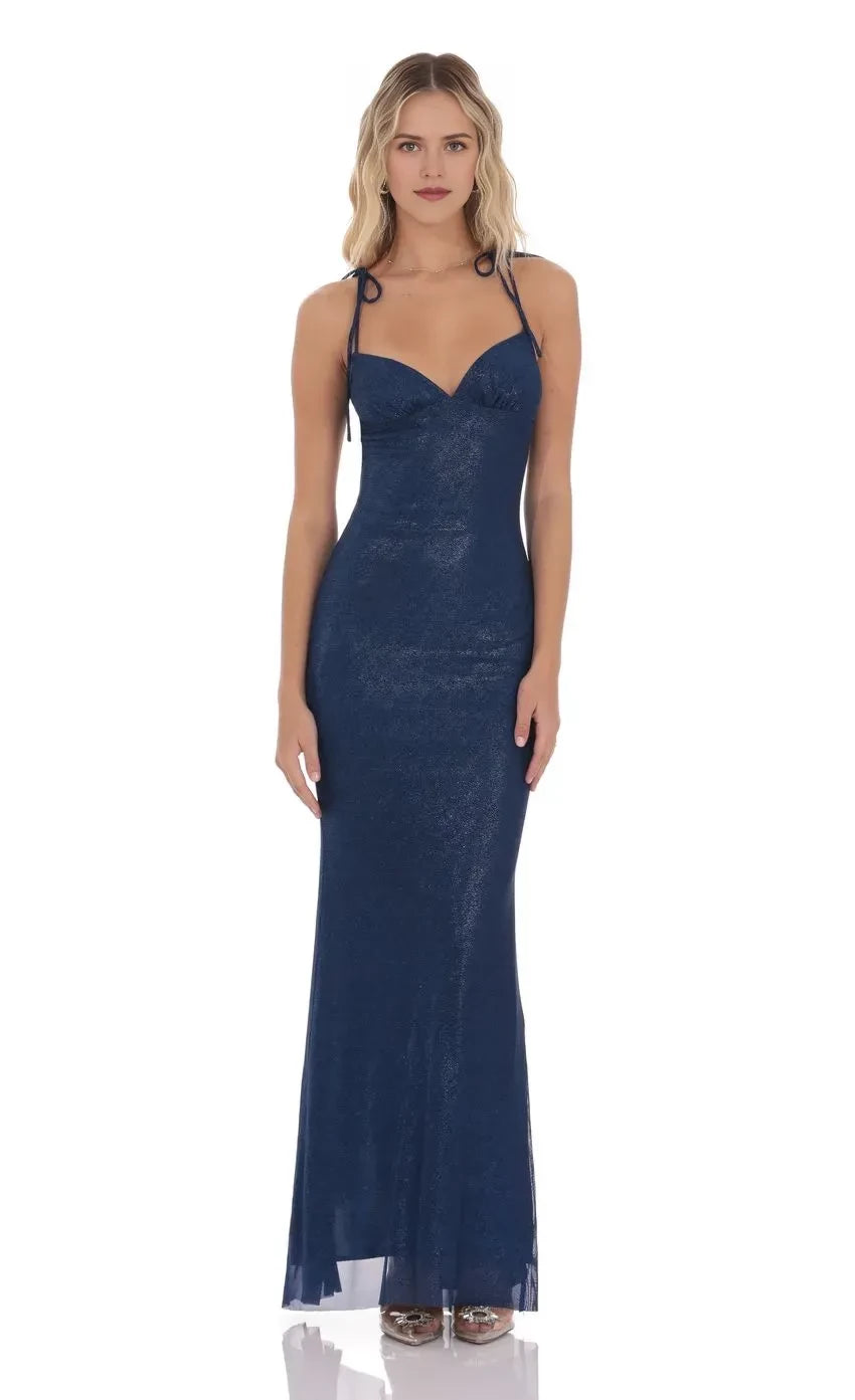 Glamorous Mermaid Sweetheart Neck Spaghetti Strap Criss Cross Back Floor Length Evening Dress