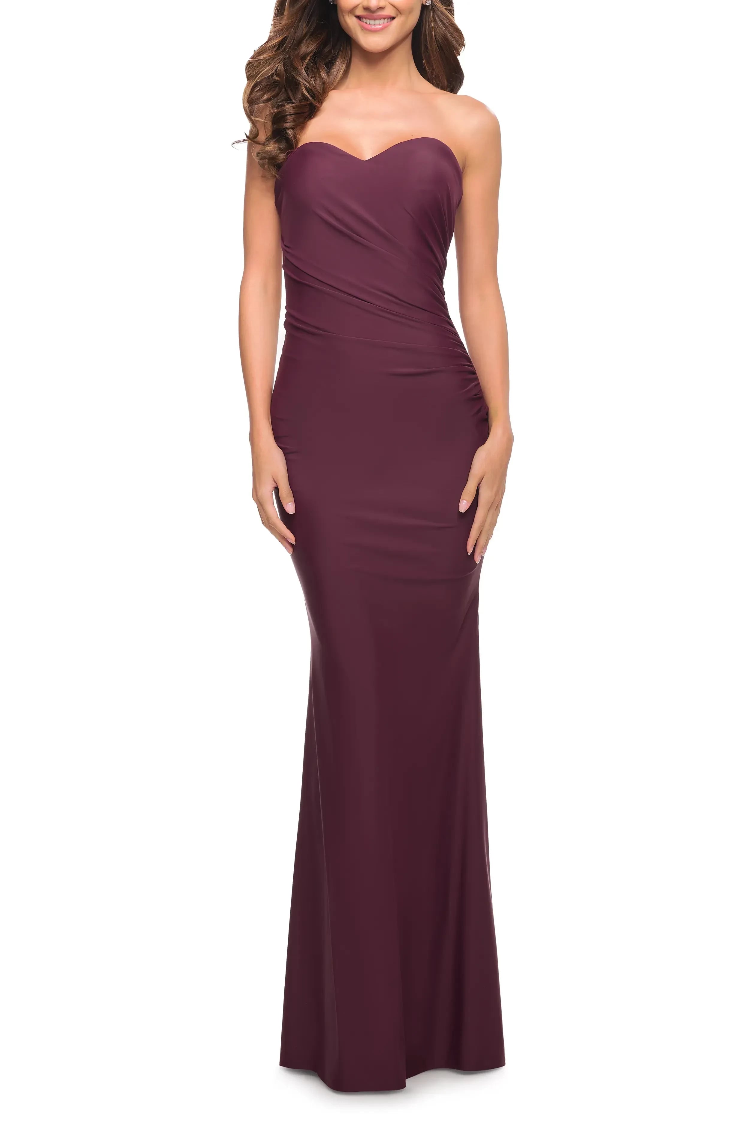 Glamorous Mermaid Sweetheart Neckline Sleeveless Ruched Back Floor Length Evening Dress