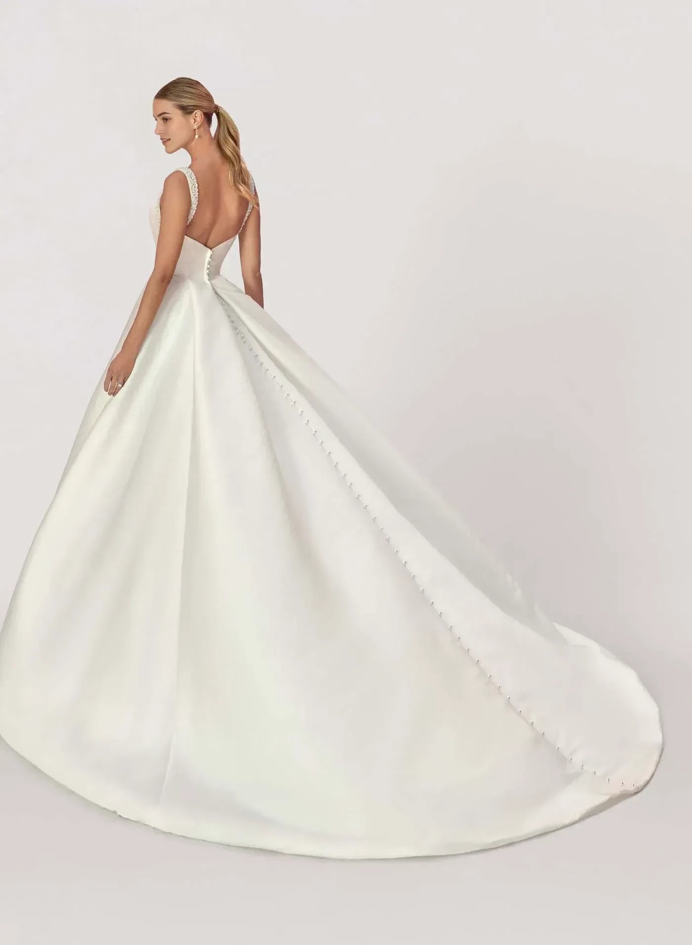 Glorious Ball Gown Sweetheart Neckline Sleeveless Button Back Floor Length Wedding Dress