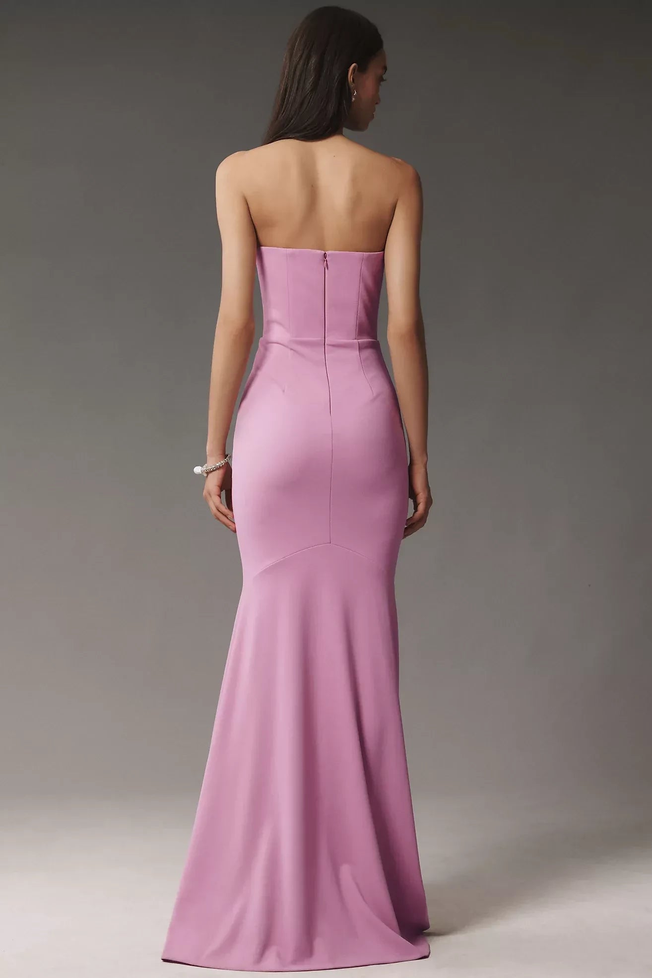 Gorgeous Mermaid Strapless Sleeveless Zipper Back Floor Length Evening Dress