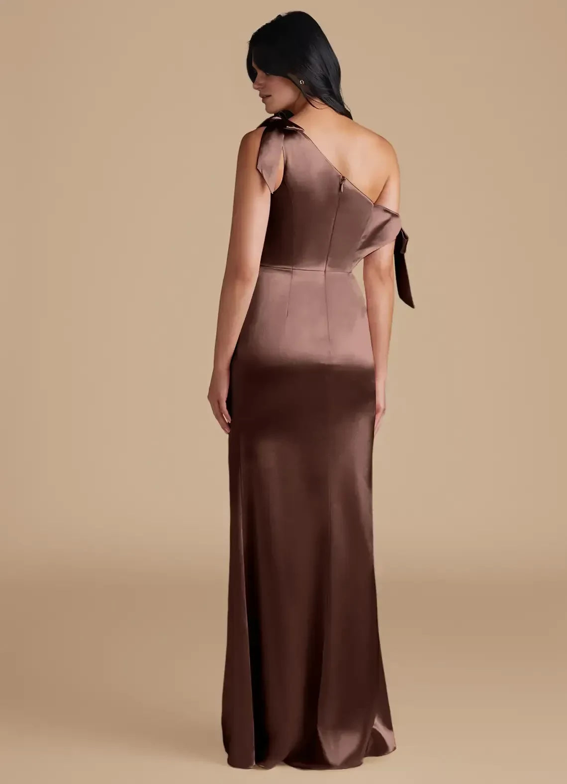 Gorgeous One Shoulder Sleeveless Zipper Back Floor Length Bridesmaid Dress