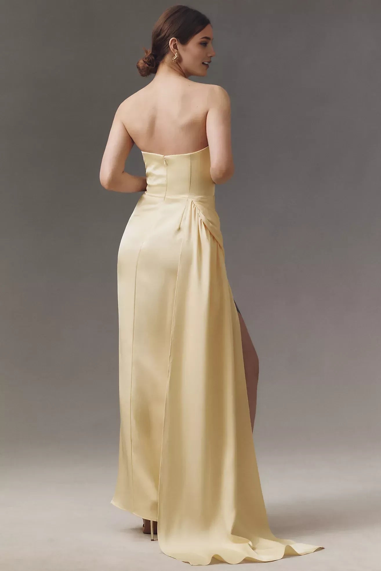 Gorgeous Sheath Strapless Sleeveless Zipper Back Floor Length Evening Dress