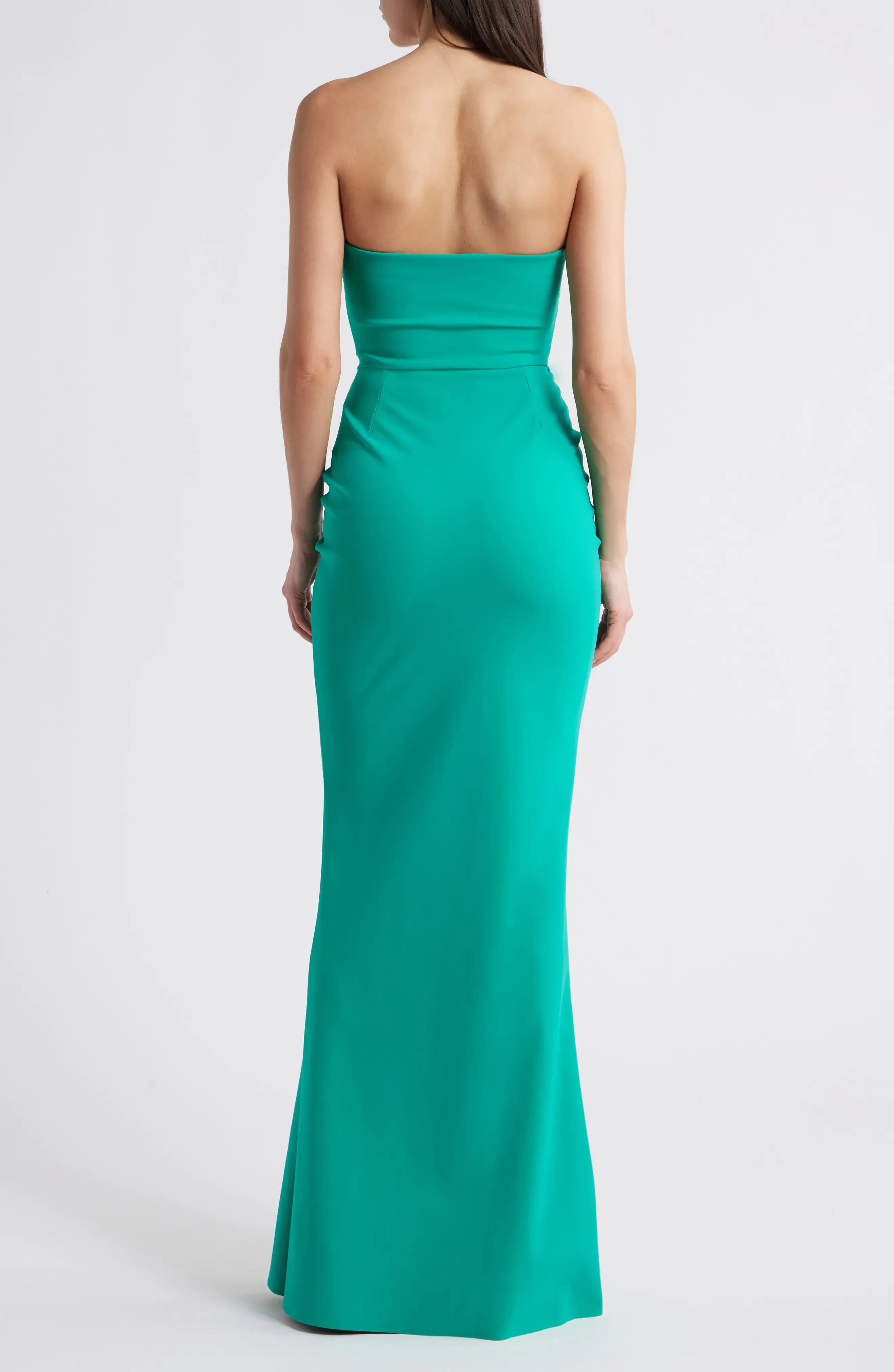 Gorgeous Strapless Sweetheart Neckline Sleeveless Ruched Back Floor Length Evening Dress
