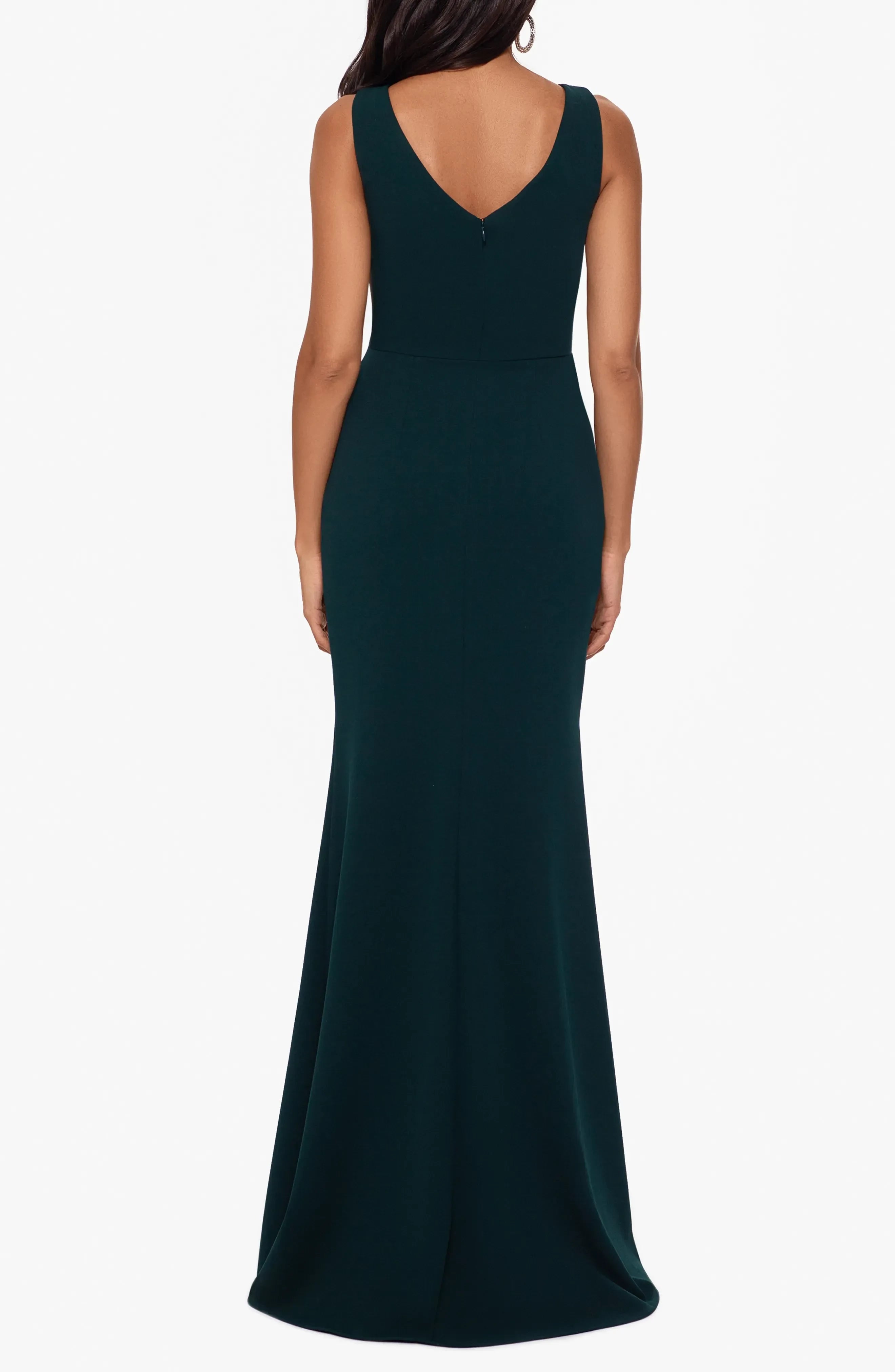 Graceful Mermaid Boat Neck Sleeveless V Back Floor Length Evening Dress