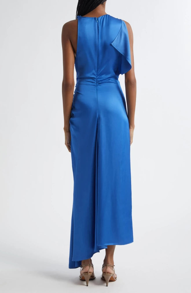 Graceful Sheath One Shoulder Sleeveless Zipper Back Floor Length Evening Dress