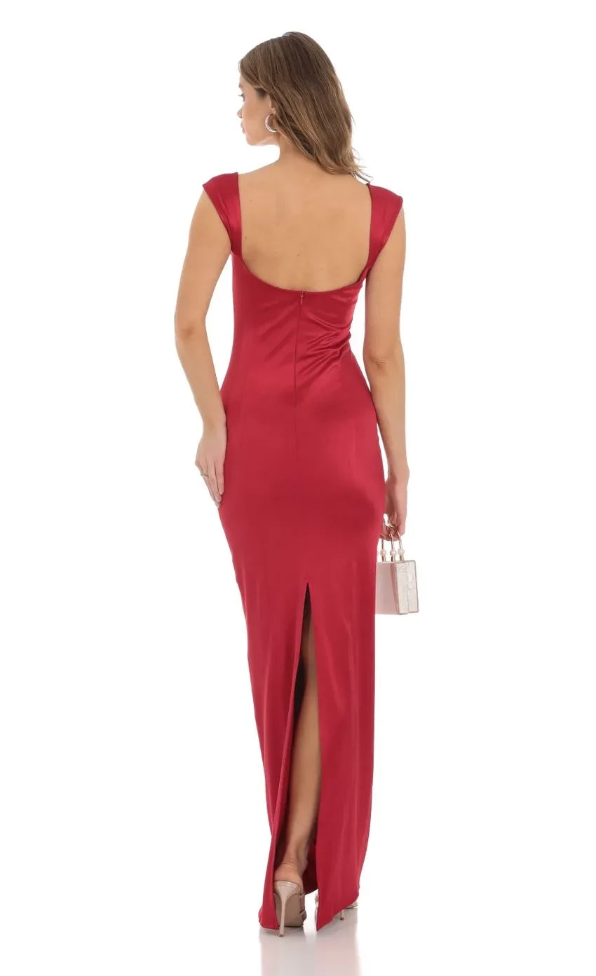 Graceful Sheath Sweetheart Neck Cap Sleeve Zipper Back Floor Length Evening Dress