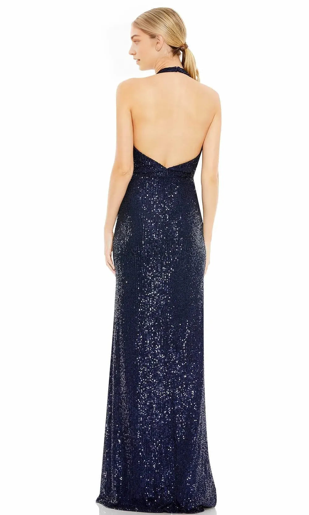 Halter Neck Sleeveless Sheath Shiny Off the shoulder Floor length Prom Dress Hot Sale For Ladies