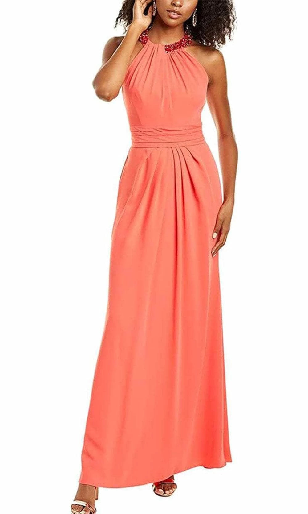 Halter Sleeveless A-Line Classic Off the shoulder Floor Length Prom Dress Hot Sale For Adults