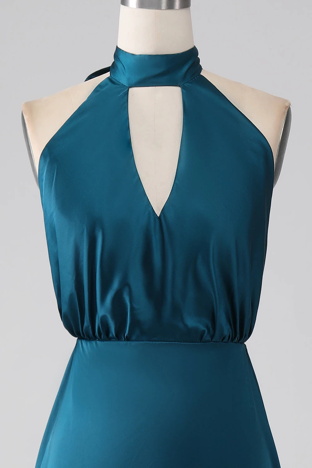 Halter Sleeveless A-Line Classic Off the shoulder Floor length Party Dress For Sale For women