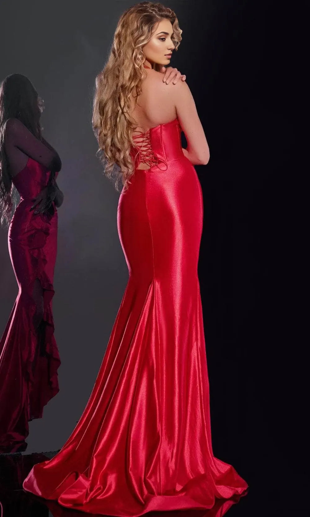 Halter Sleeveless Mermaid Trendy Off the shoulder Floor length Prom Dress Hot Sale For Women