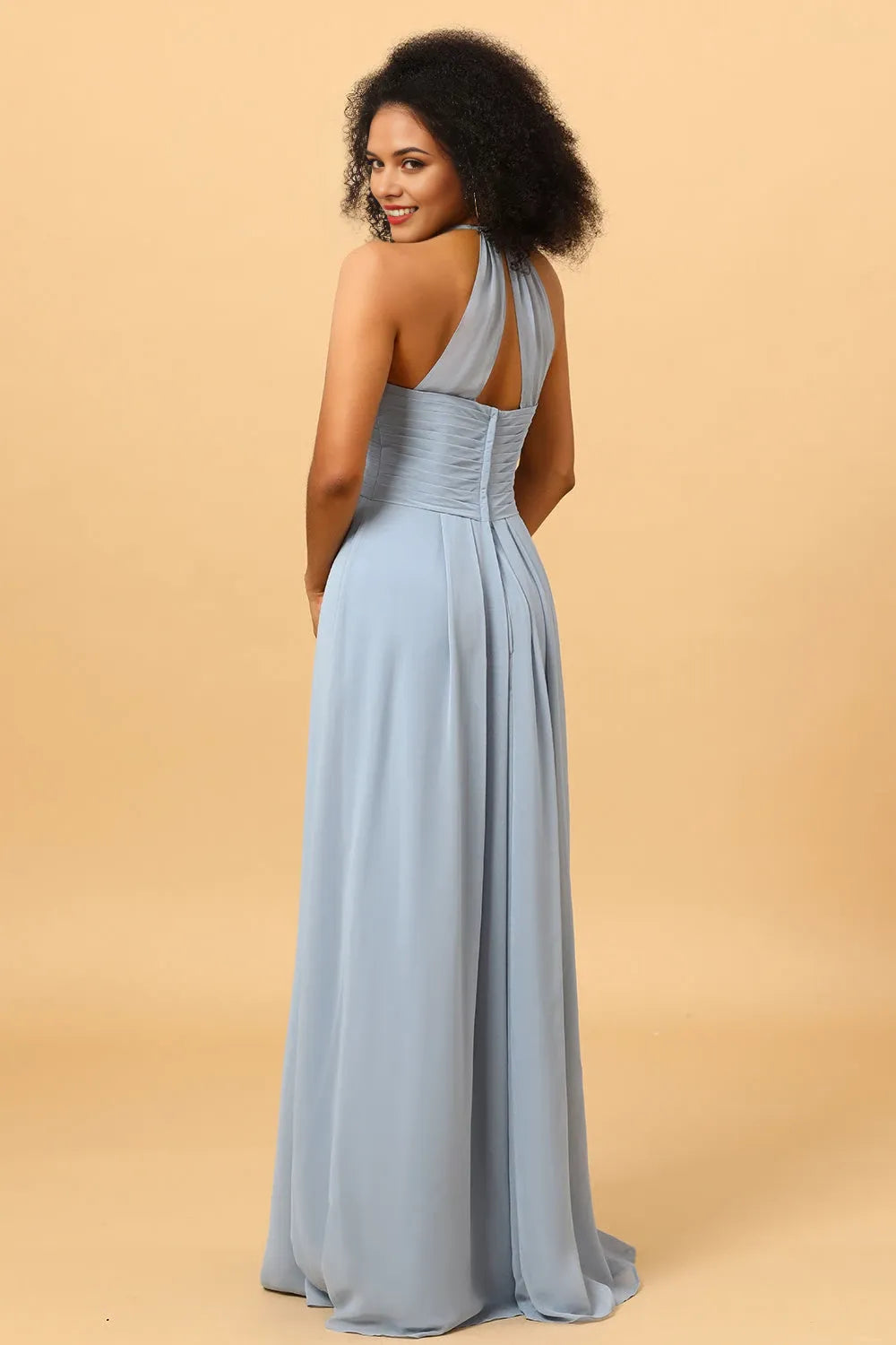 Halter Sleeveless Sheath Formal Off the shoulder Floor Length Prom Dress Hot Sale For Ladies