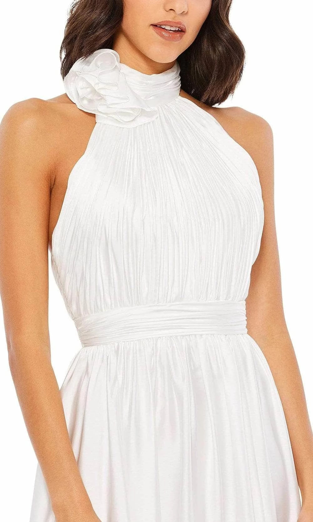 High Halter Sleeveless A-line Unique Off the shoulder Floor length Prom Dress For Sale For Women