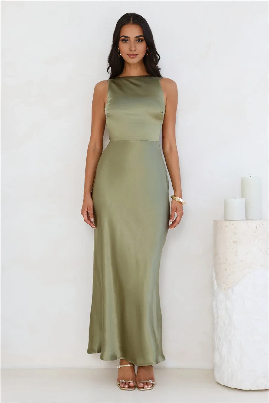 High Neck Sleeveless Mermaid Modern Off the shoulder Floor length Party Dress Hot Sale For ladies