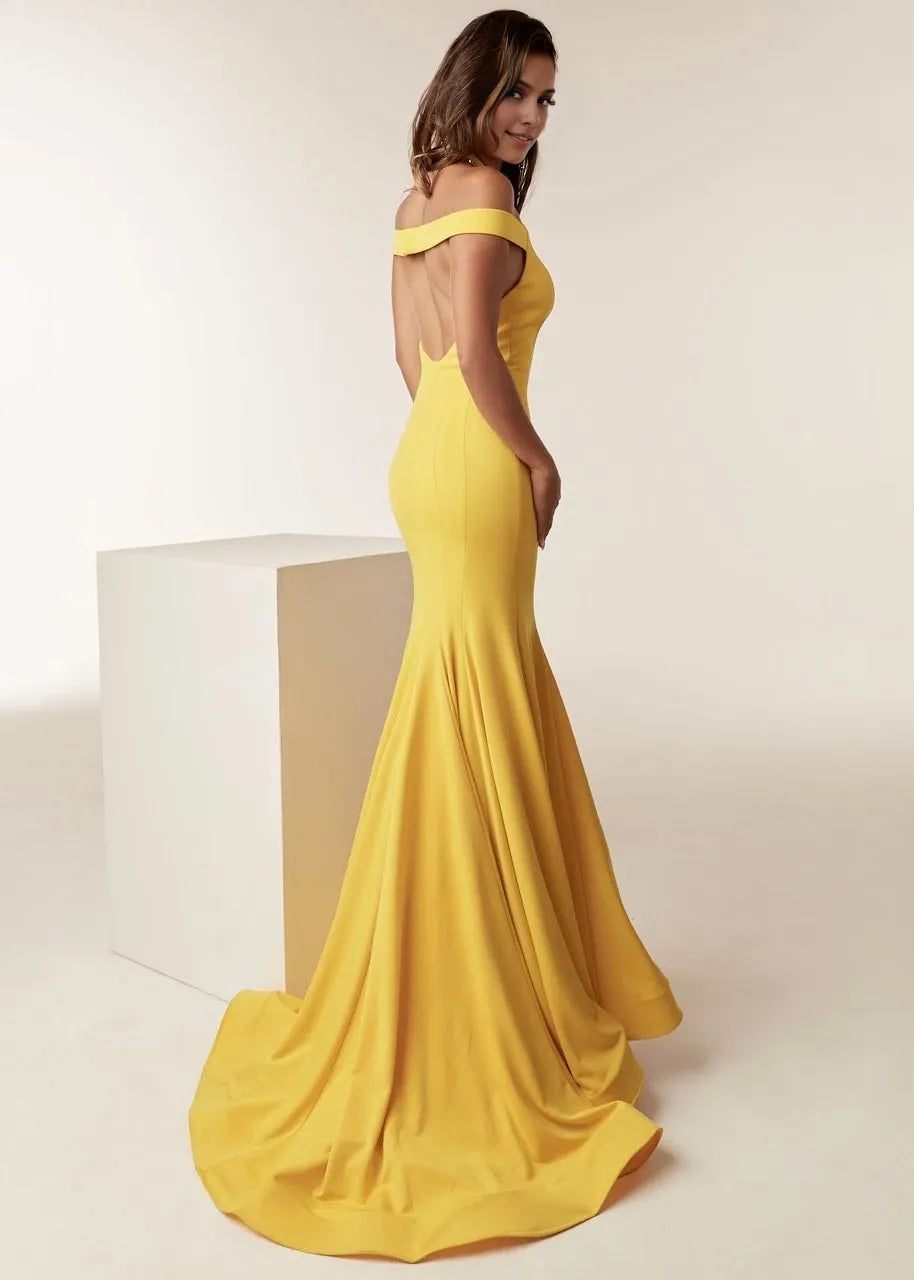 High Neck Sleeveless Mermaid Trendy Off the shoulder Floor length Prom Dress Hot Sale For Women