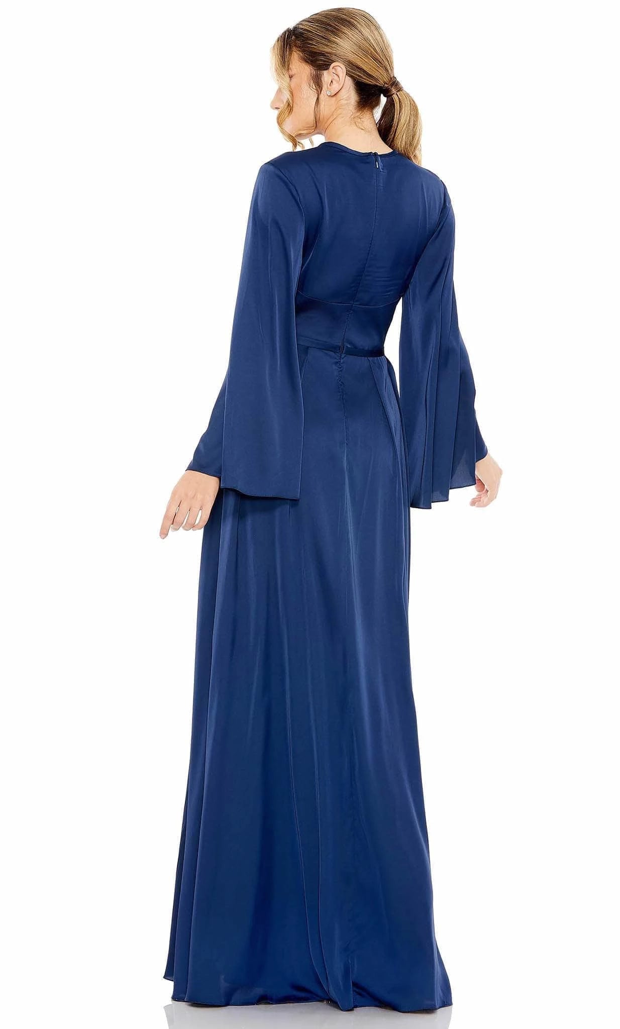 High neck Long Sleeves A-line Formal Off the shoulder Floor Length Prom Dress Hot Sale For Ladies