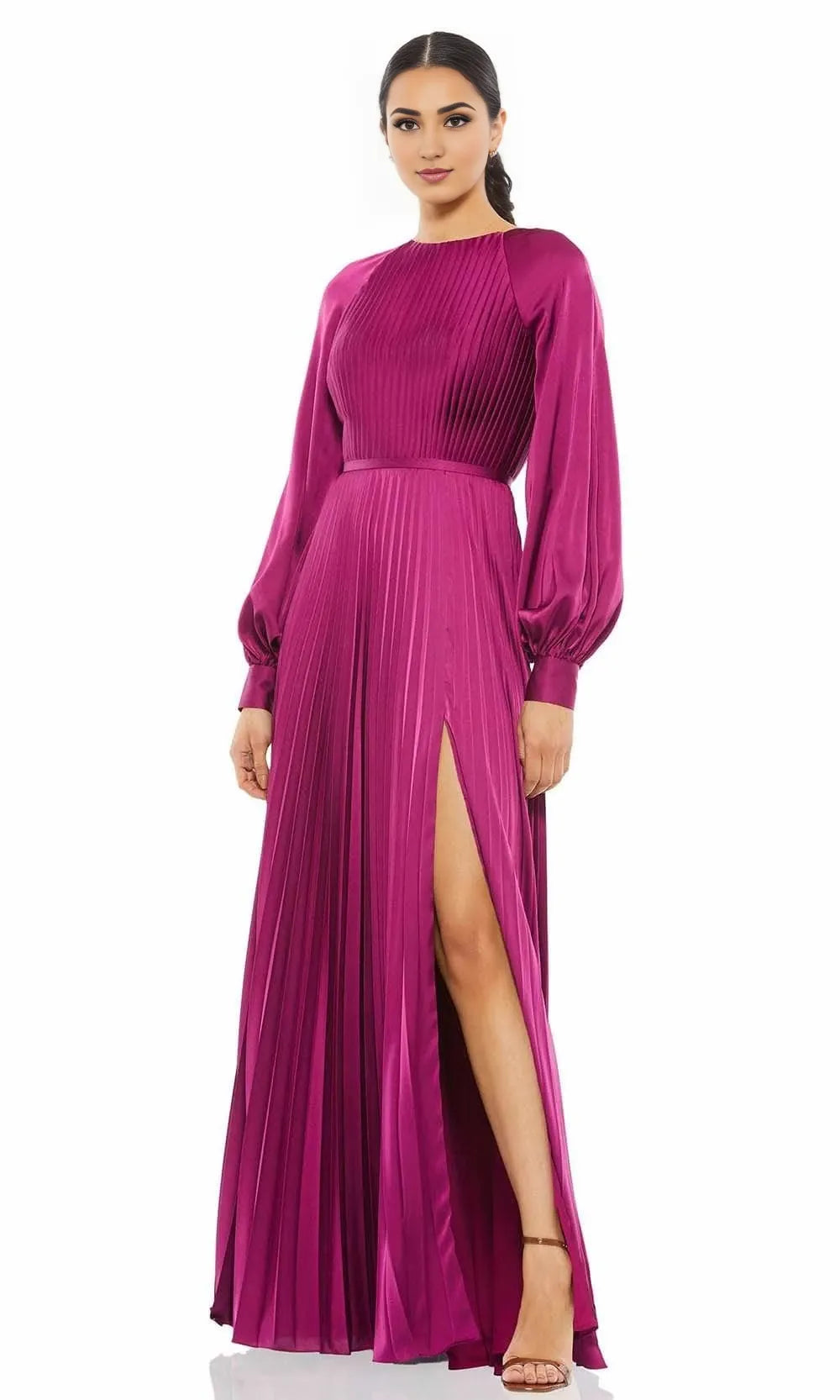 Jewel Long Sleeves A-line Trendy Floor length Prom Dress Hot Sale For Women