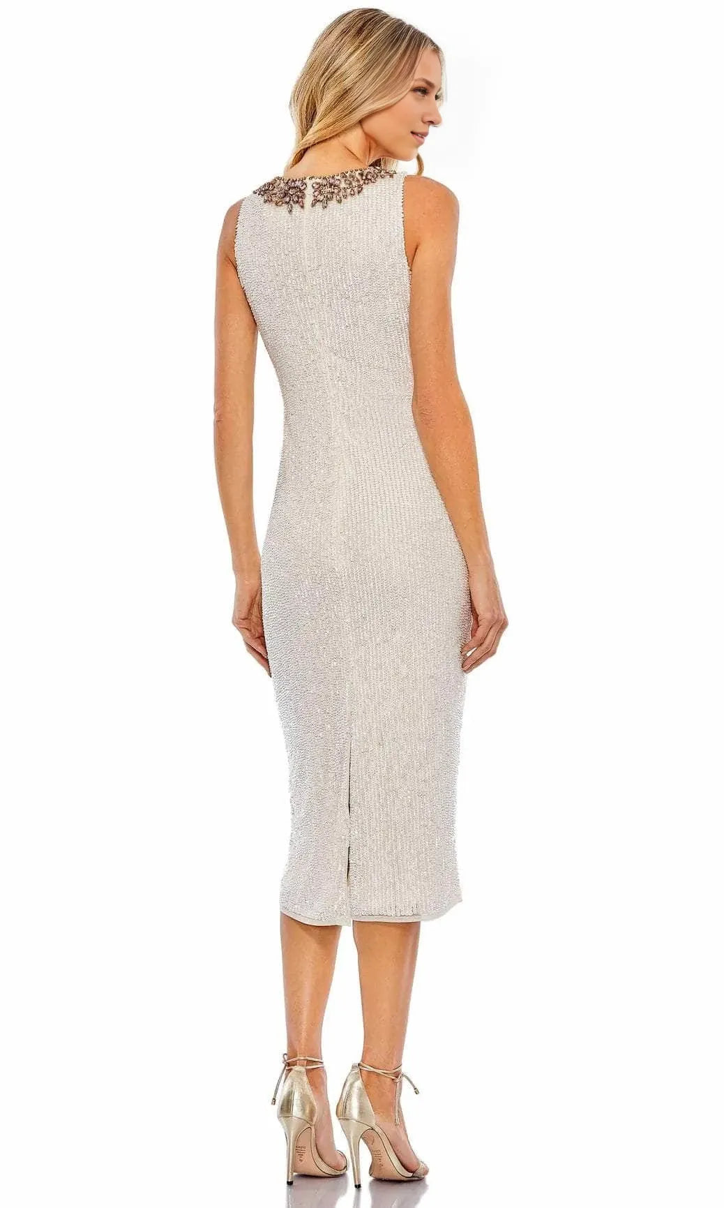 Jewel Sleeveless Sheath Vintage Tea Length Off the shoulder Prom Dress Hot Sale For Ladies