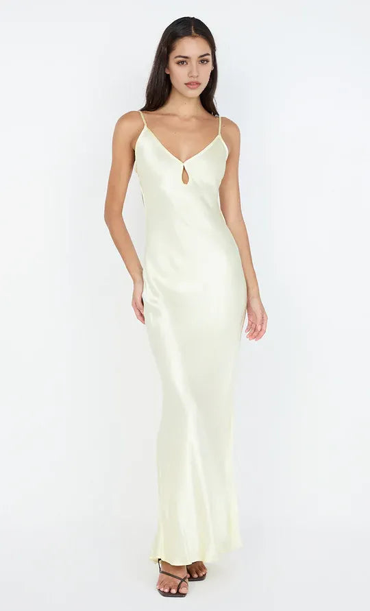 Luminous Sheath V Neck Spaghetti Strap Tie Open Back Floor Length Hot sale Prom Dress
