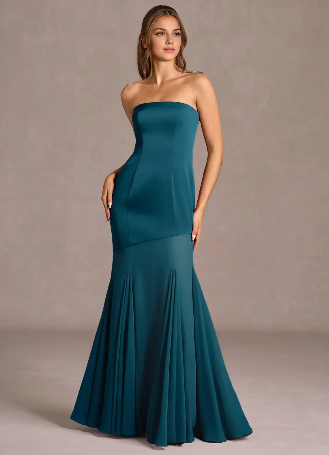 Lush Mermaid Sweetheart Convertible Strapless Spaghetti Strap Open Back Floor Length Female Prom Dress