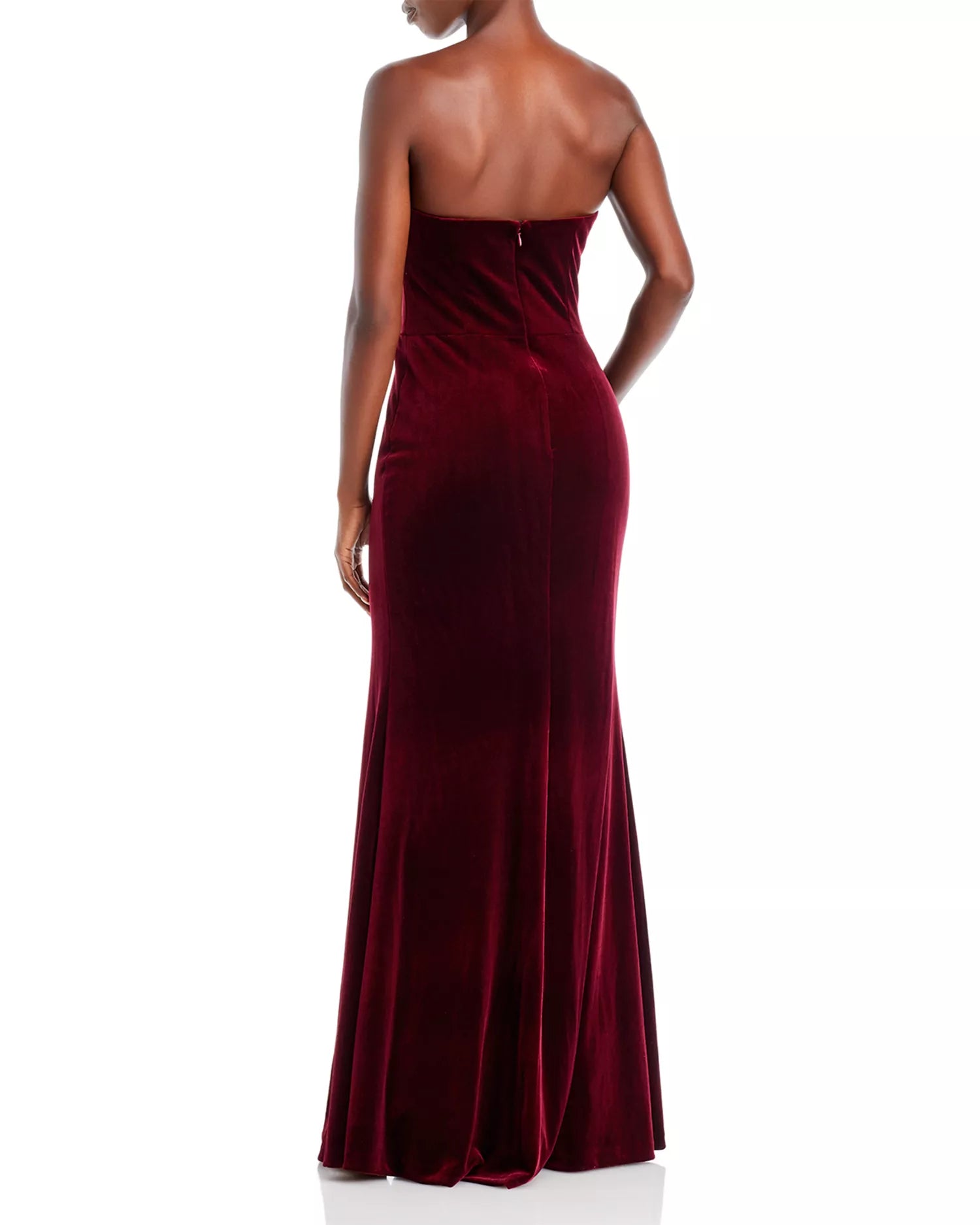 Lush Trumpet Strapless Sleeveless Zipper Back Floor Length For Ladies Prom Dress