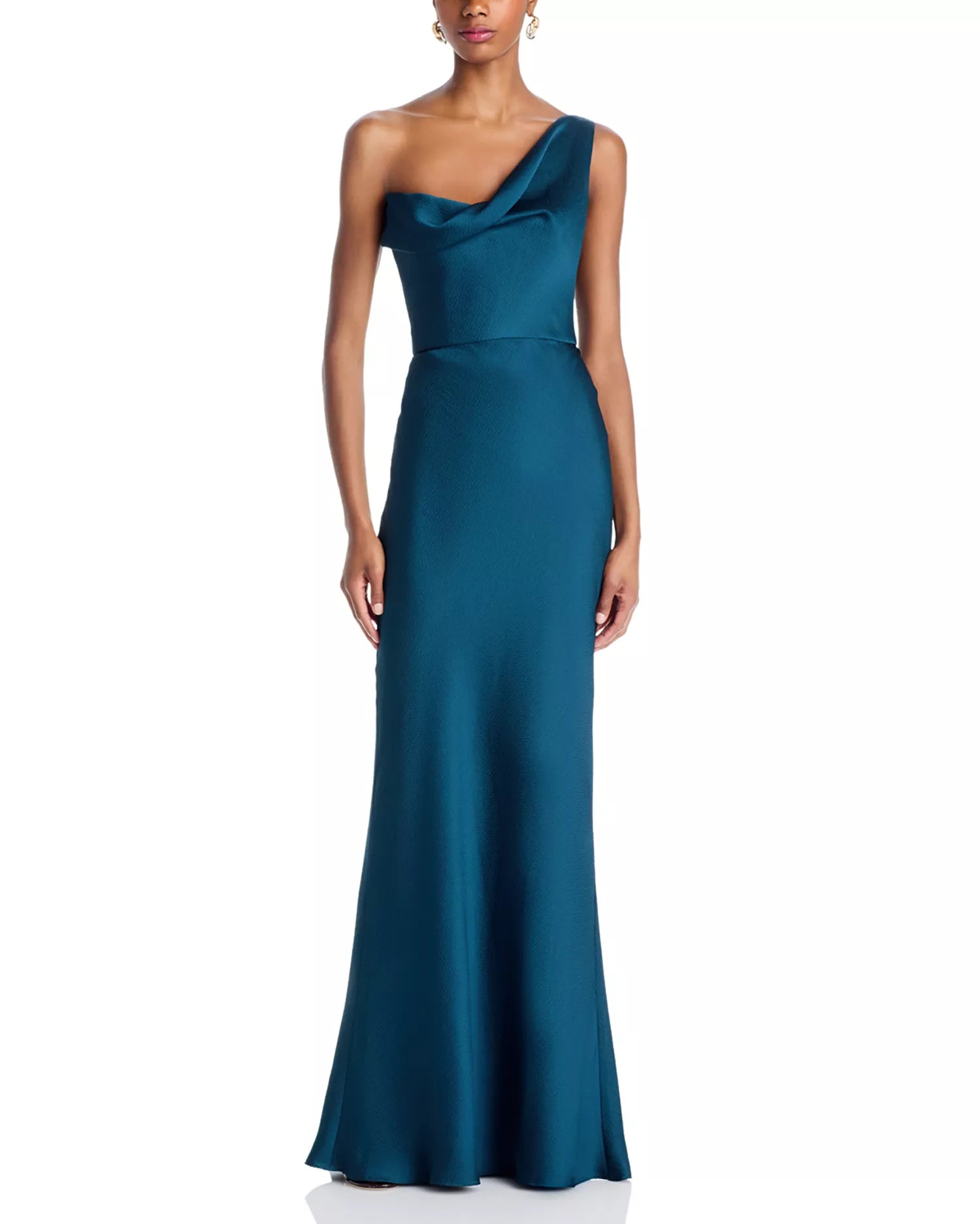 Lustrous Mermaid One Shoulder Sleeveless Cut Out Back Floor Length For Ladies Prom Dress