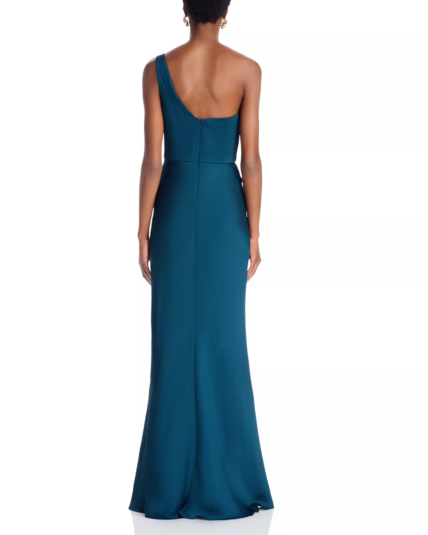 Lustrous Mermaid One Shoulder Sleeveless Cut Out Back Floor Length For Ladies Prom Dress