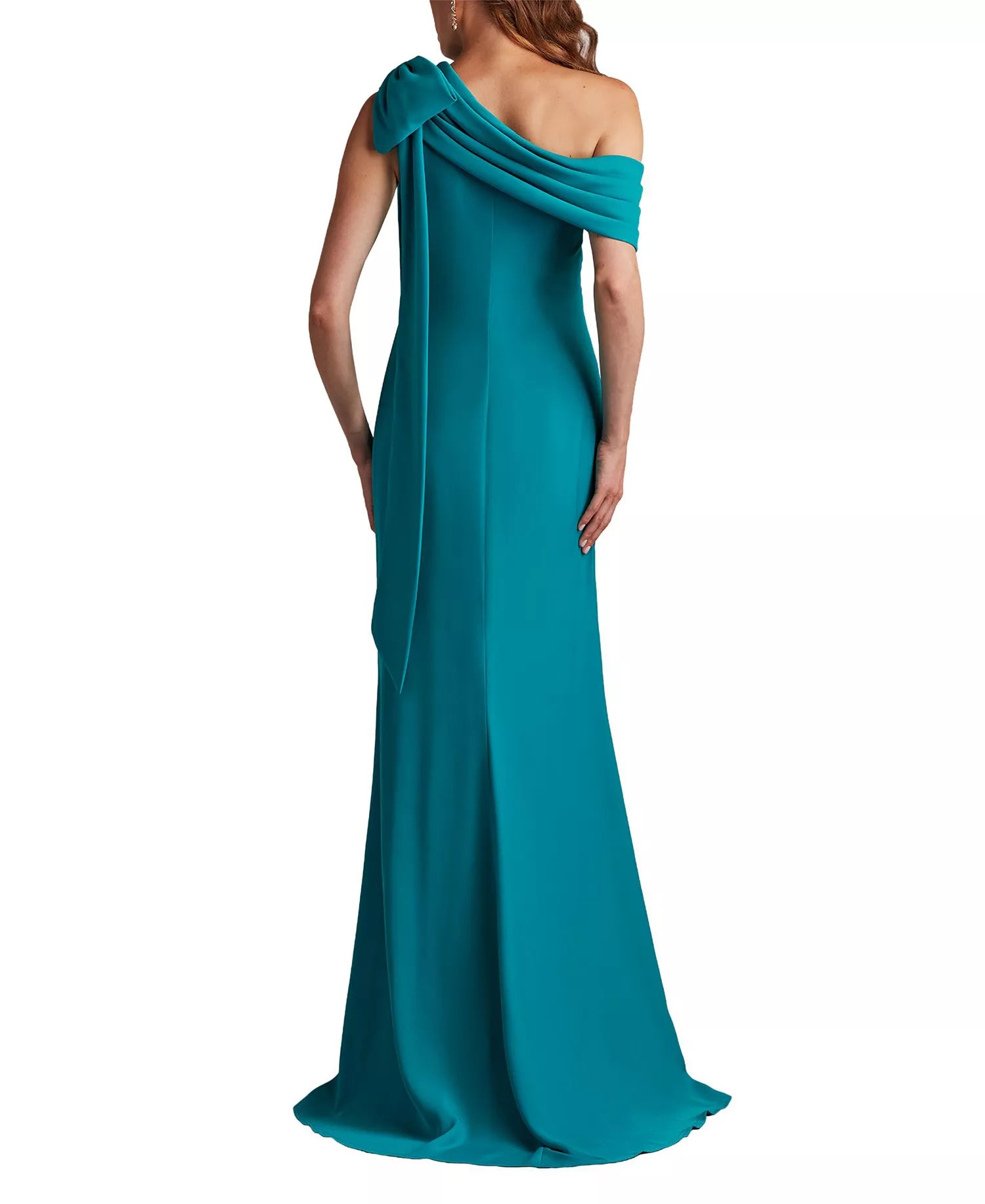 Lustrous Trumpet One Shoulder Sleeveless Open Back Floor Length For Sale Prom Dress