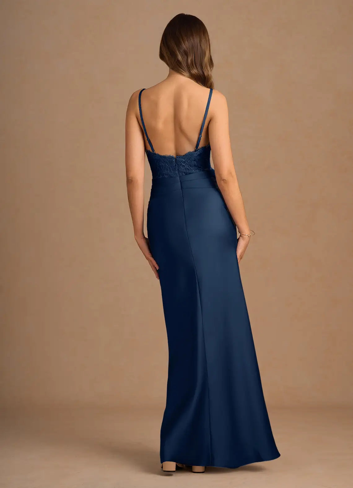 Lustrous Trumpet Square Neck Sleeveless Open Back Floor Length For Adults Prom Dress