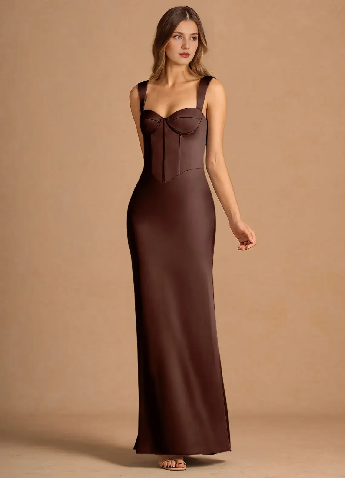 Lustrous Trumpet Sweetheart Neck Sleeveless Open Back Floor Length For Adults Prom Dress