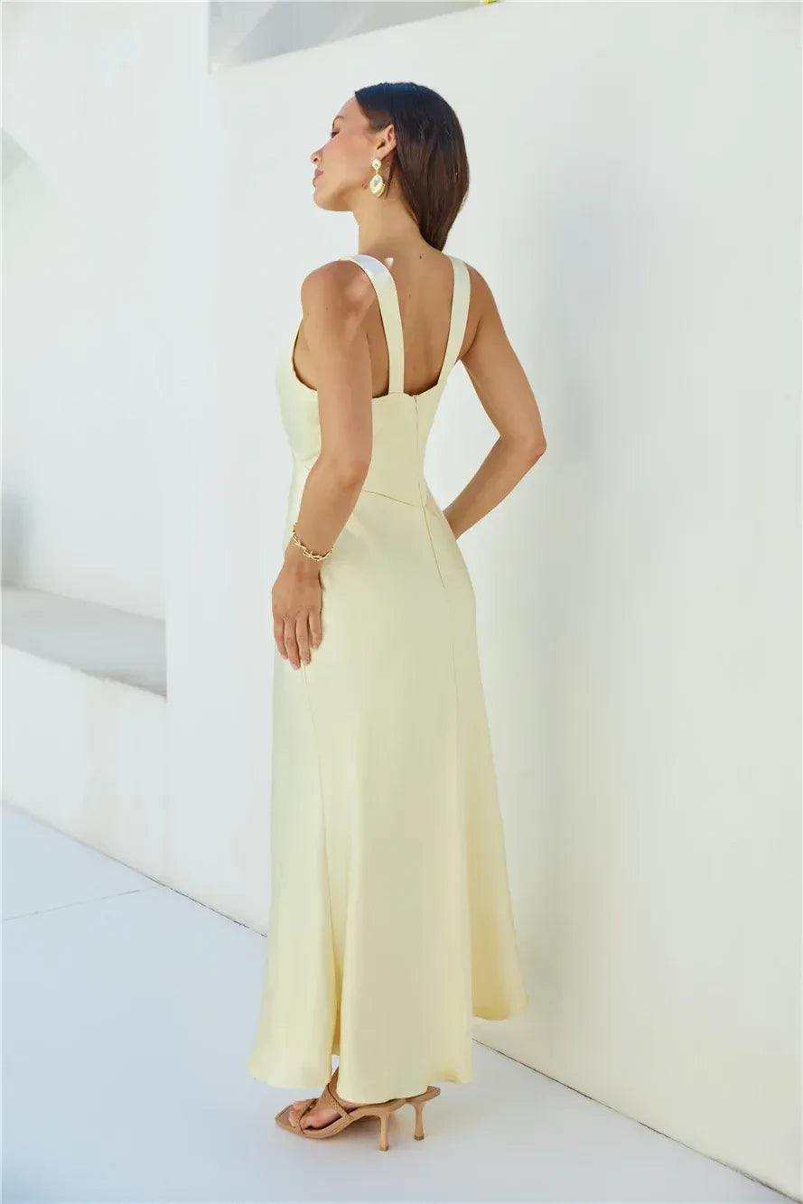 Luxe Mermaid Plunge Neck Sleeveless Open Back Floor Length Prom Dress
