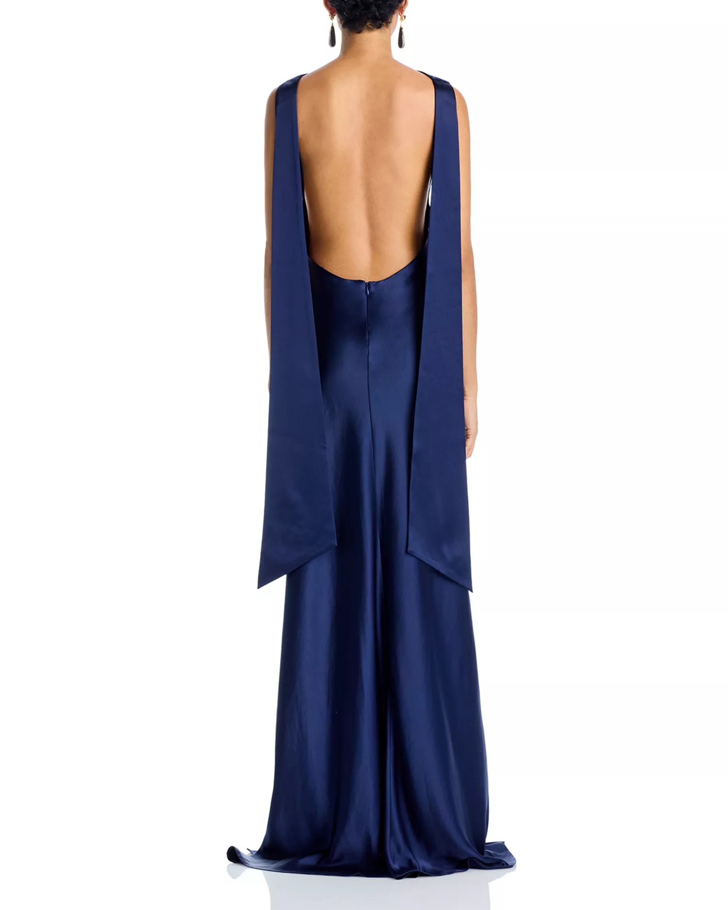 Luxe Sheath Boat Neck Sleeveless Open Back Floor Length Female Prom Dress