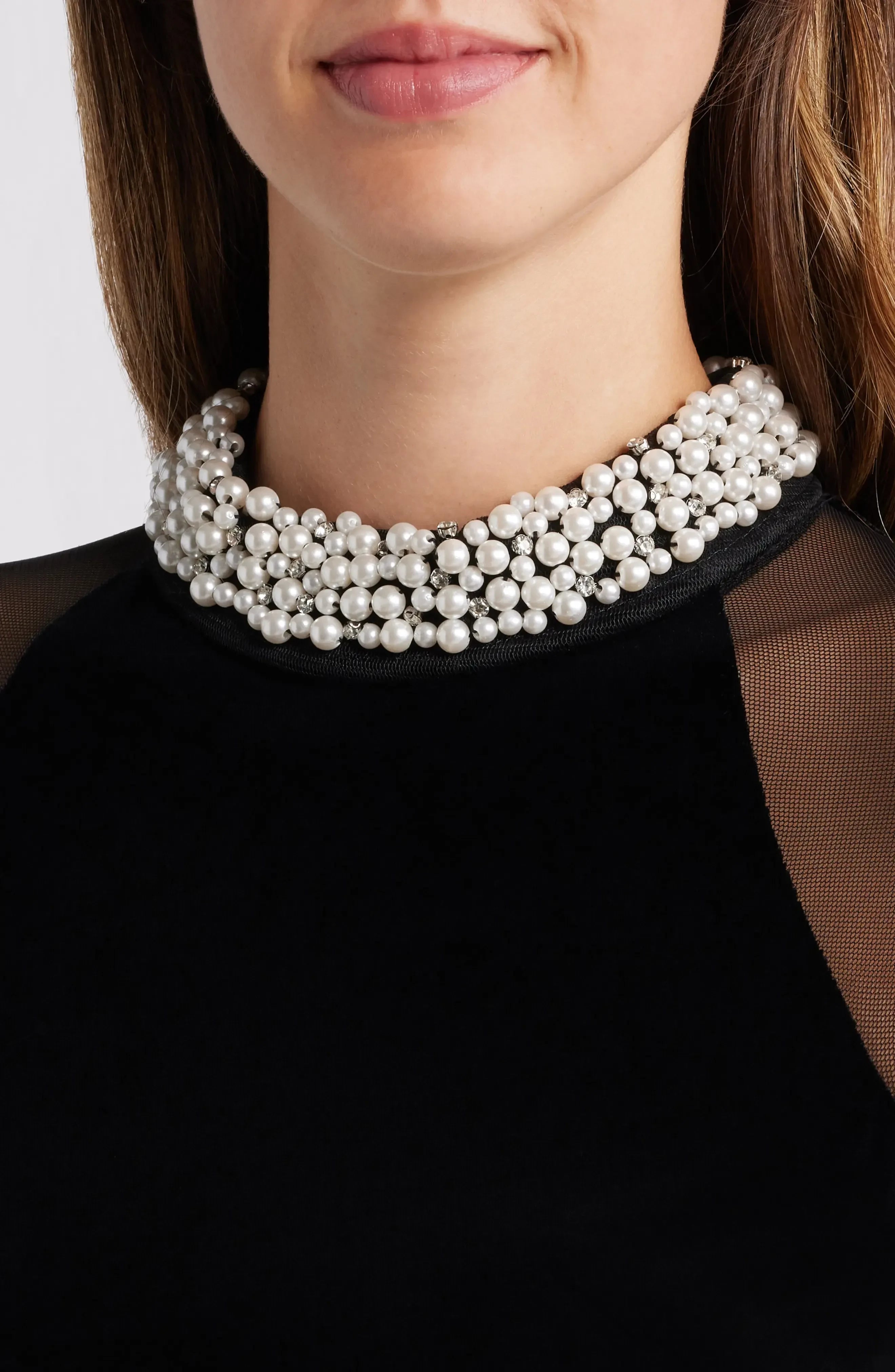 Luxurious Mermaid High Neck Sheer Long Sleeve Keyhole Back Floor Length Evening Dress