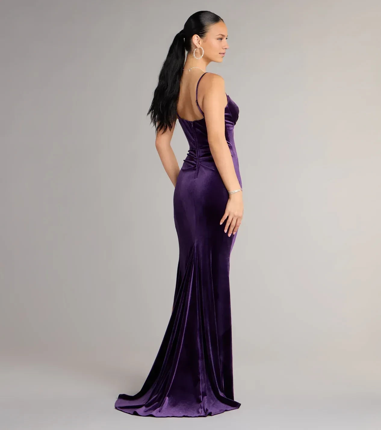 Luxurious Trumpet Sweetheart Neck Spaghetti Strap Zipper Back Floor Length Prom Dress