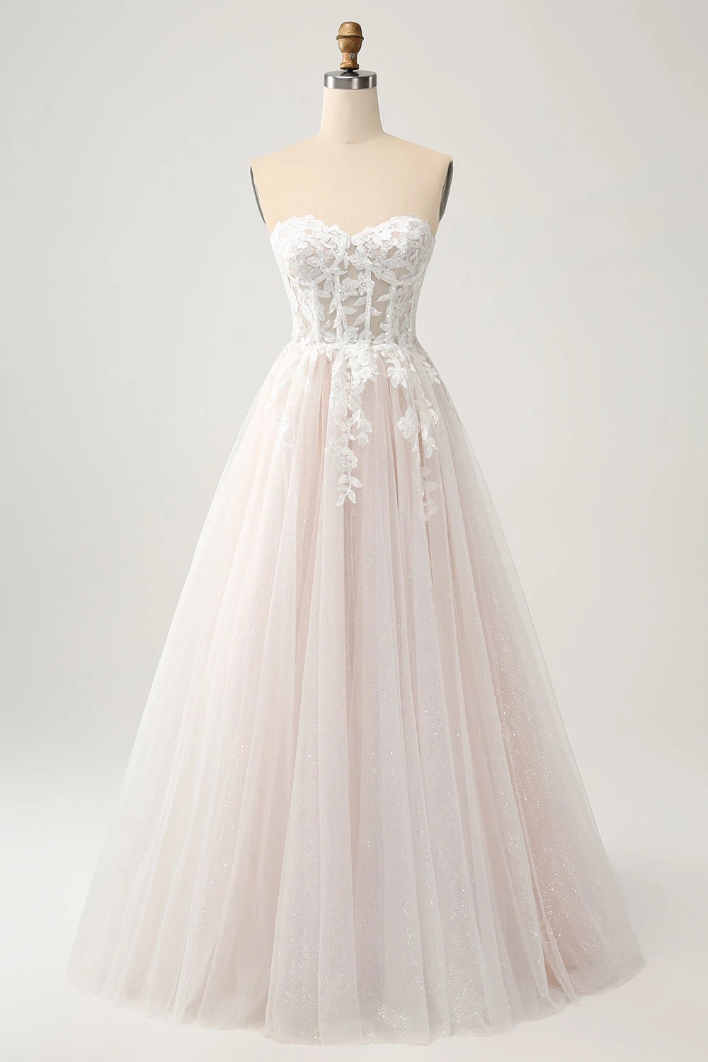 Magical Ball Gown Sweetheart Sleeveless Zip Back Maxi Wedding Dress