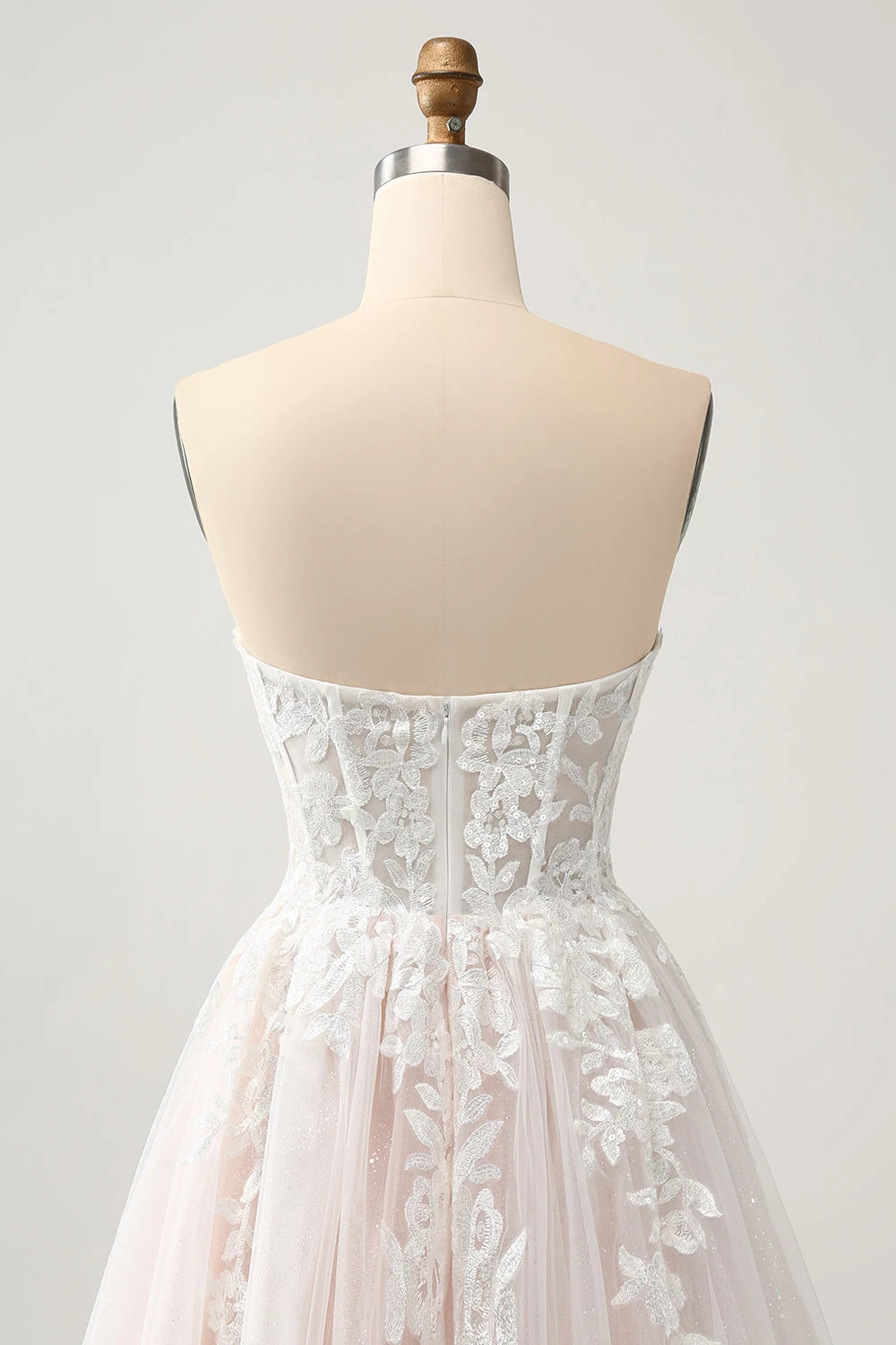 Magical Ball Gown Sweetheart Sleeveless Zip Back Maxi Wedding Dress