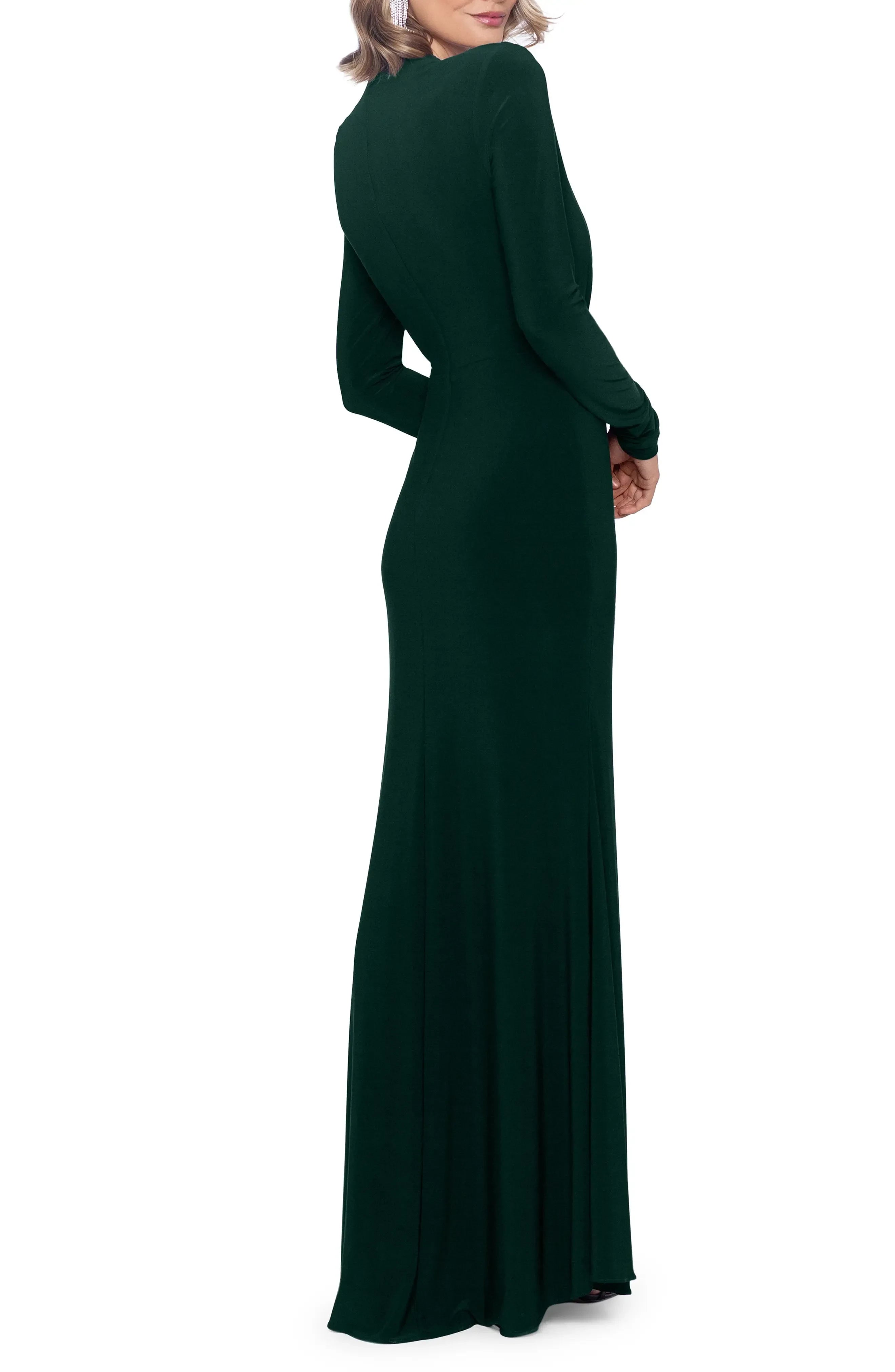 Mesmerizing Mermaid High Neck Long Sleeve Plain Back Floor Length Evening Dress
