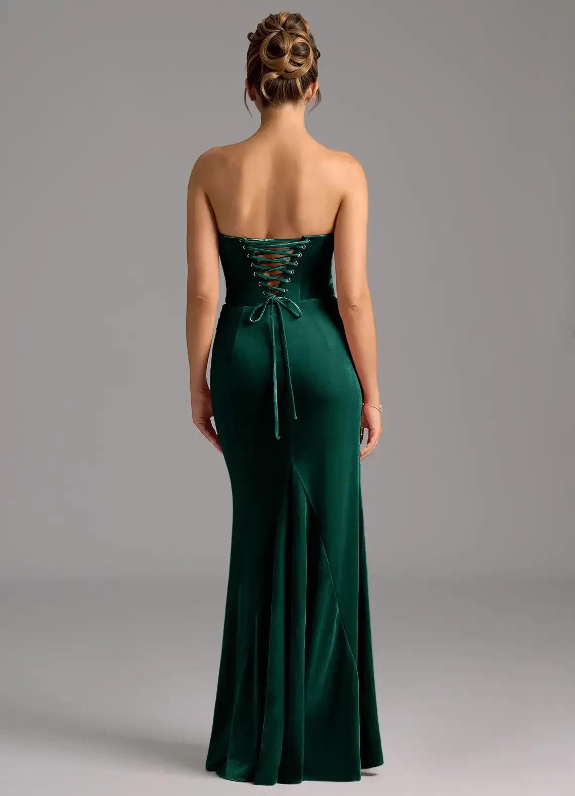 Mesmerizing Sheath Cowl Neck Draped Sleeve Lace Up Back Floor Length Bridesmaid Dress
