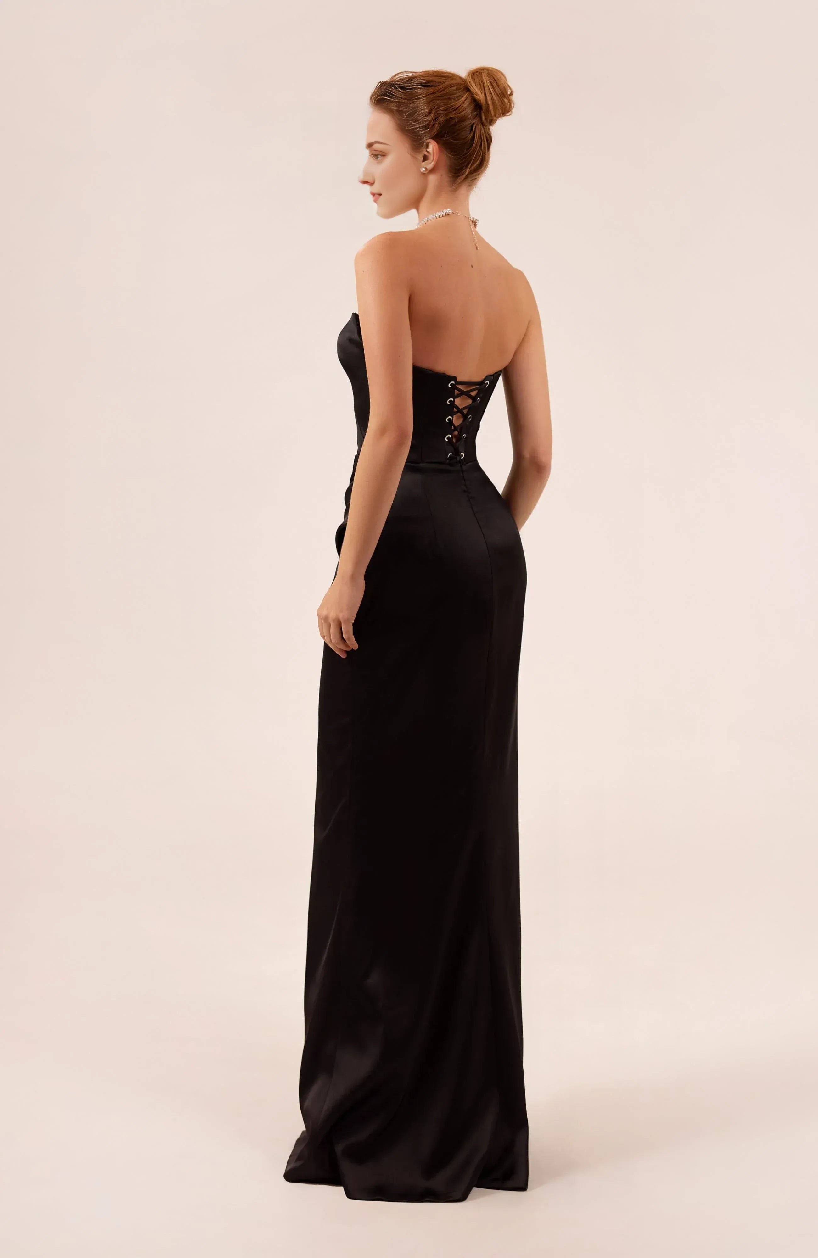 Modern Mermaid Strapless Sleeveless Lace Up Back Floor Length Evening Dress