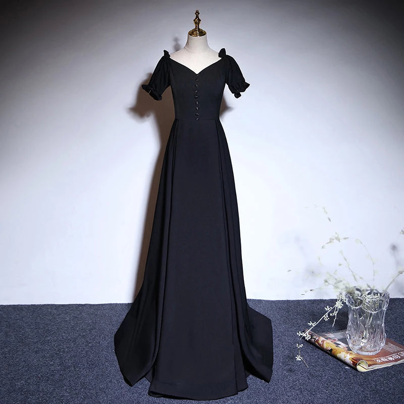 New style A line Satin Lace Up Floor Length Evening Dress Party Dresses Prom Dress