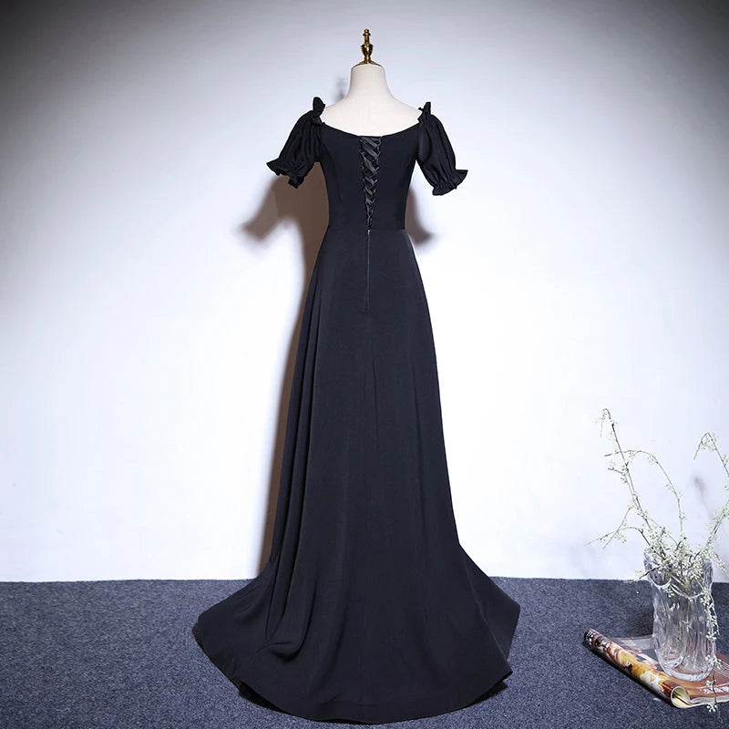 New style A line Satin Lace Up Floor Length Evening Dress Party Dresses Prom Dress