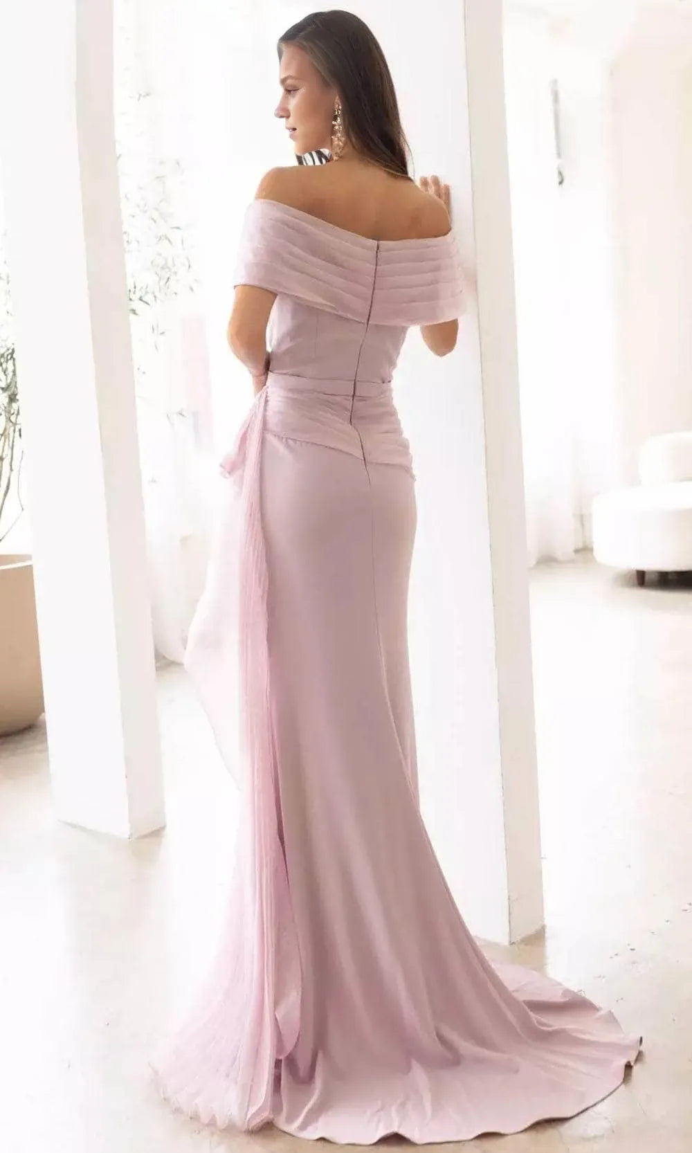 Off-Shoulder Sleeveless A-line Gorgeous Off the shoulder Floor length Prom Dress For Sale For women