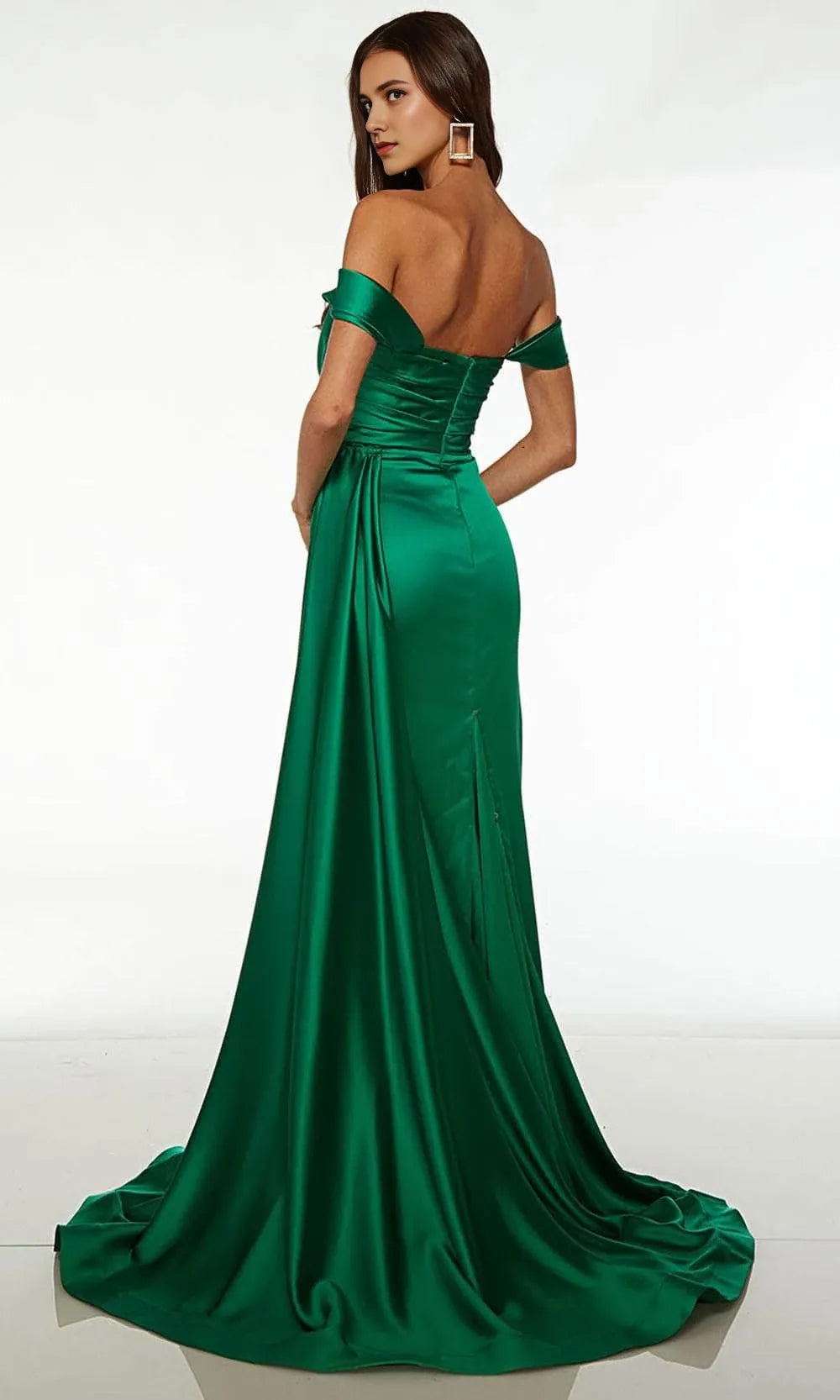 Off Shoulder Sleeveless Mermaid Modern Off the shoulder Floor length Prom Dress Hot Sale For Women