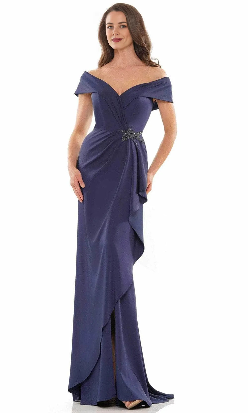Off Shoulder Sleeveless Sheath Charming Off the shoulder Floor length Prom Dress Hot Sale For Women