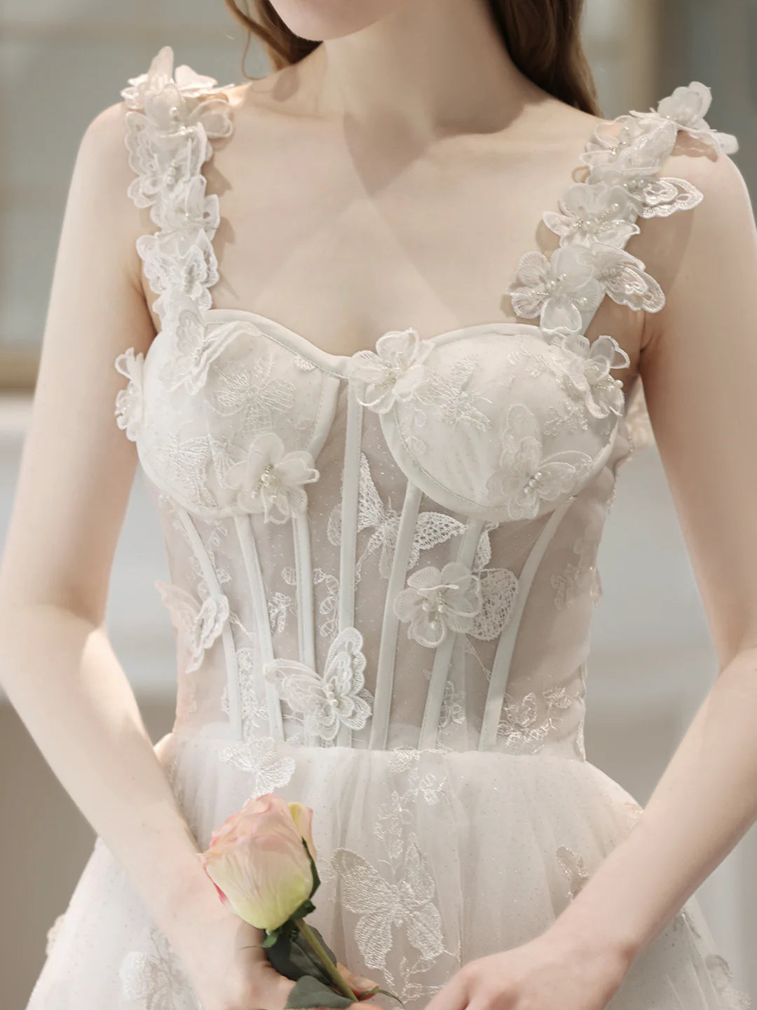 Off Shoulder White Tulle Lace Long Formal Dresses Off Shoulder Evening Dresses Wedding Dress