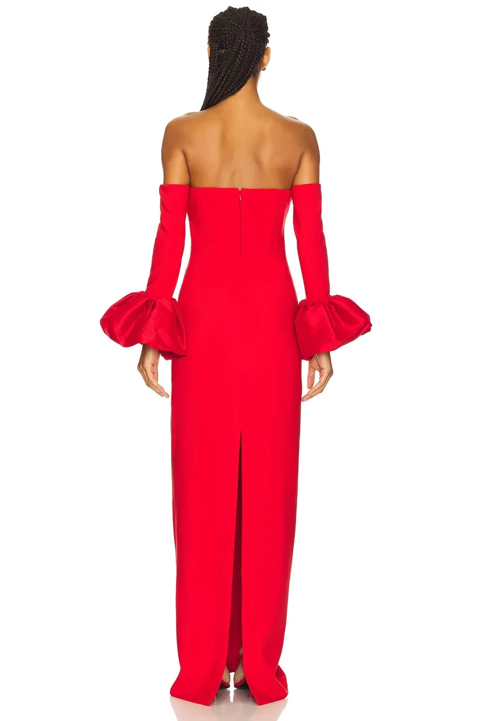 Opulent Sheath Off Shoulder Bell Sleeve Zipper Back Floor Length Evening Dress