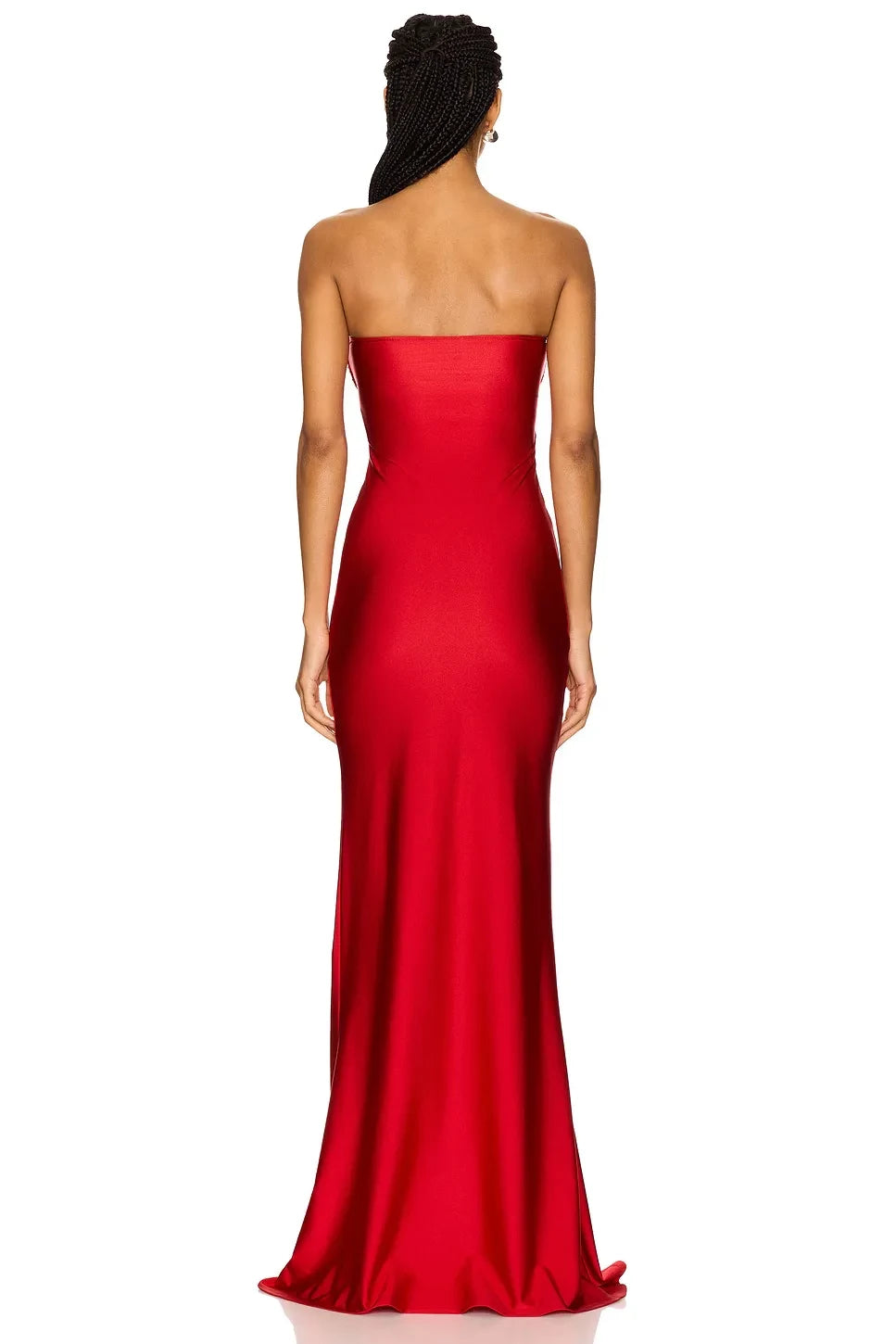 Opulent Sheath Strapless Sleeveless Embellished Front Floor Length Evening Dress