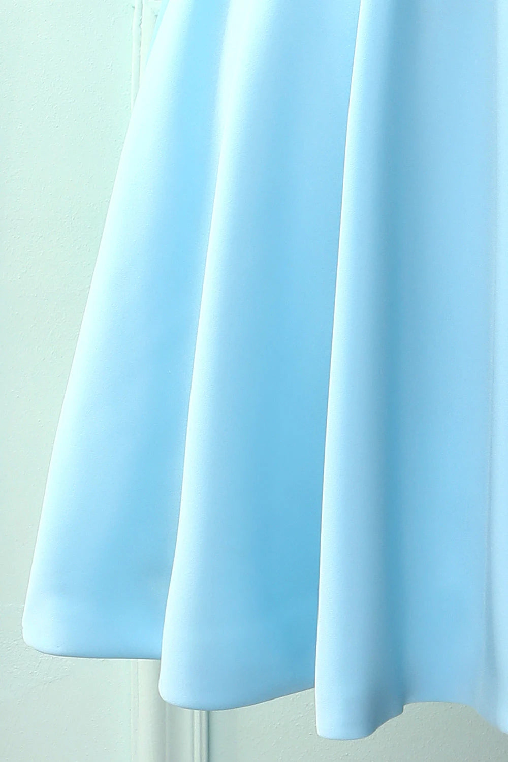 Playful A Line Square Neck Spaghetti Strap Bow Back Mini Party Dress Homecoming Dress