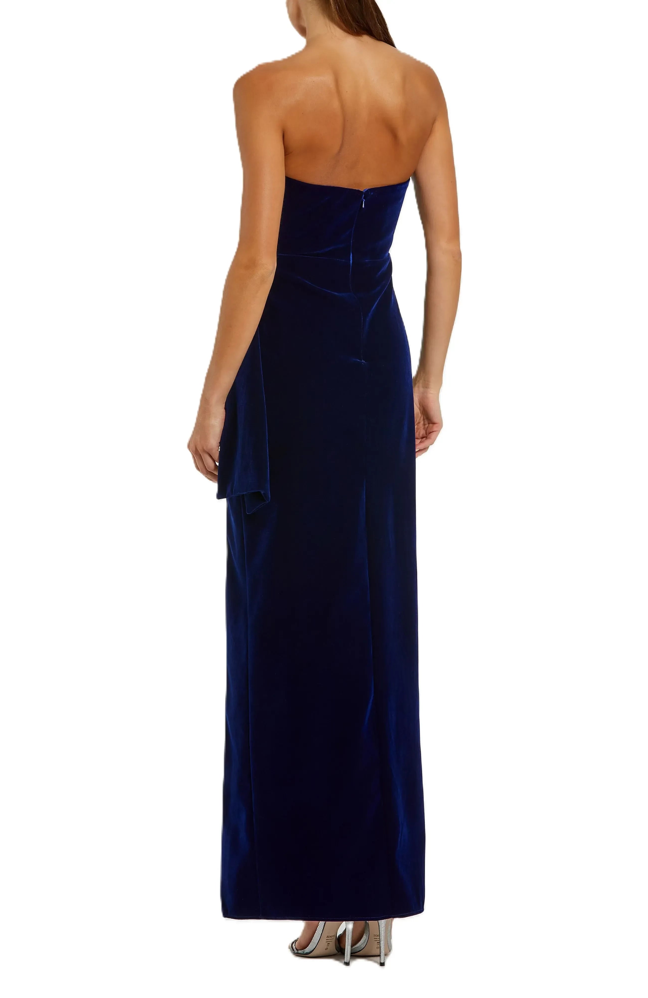 Pretty Sheath Strapless Sleeveless Zipper Back Floor Length Evening Dress