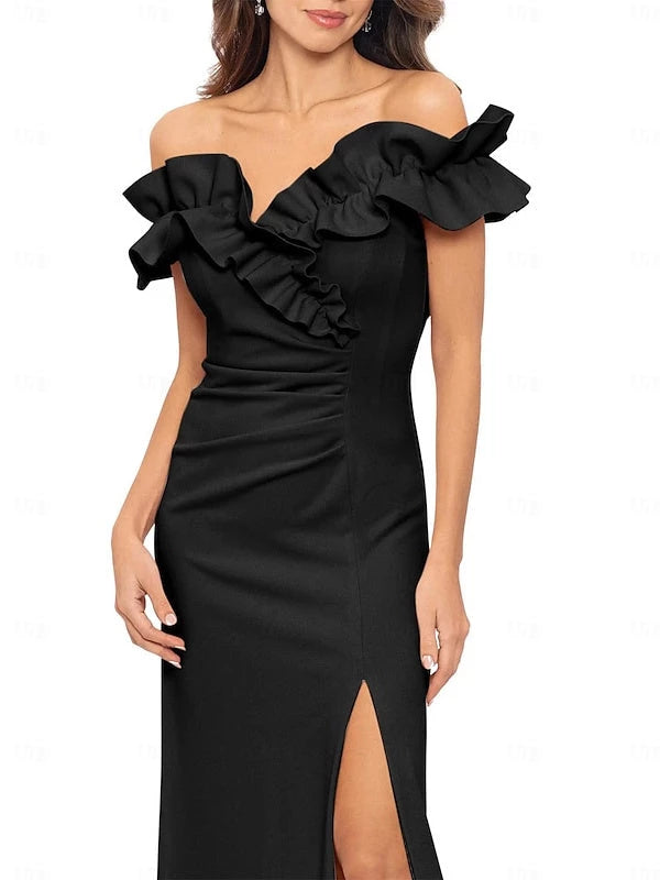 Princess Off-the-Shoulder Floor-Length Evening Dresses Prom Dress