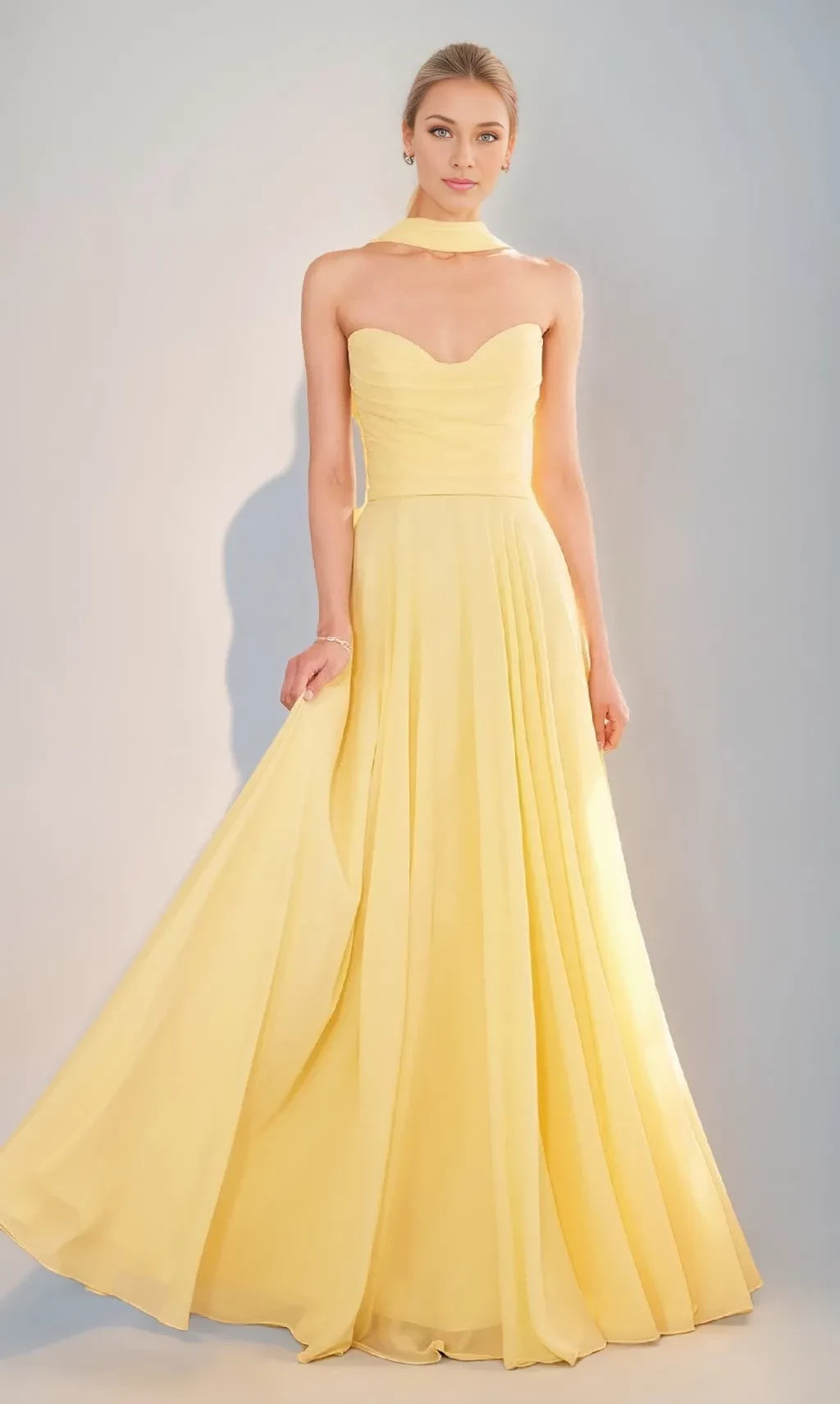 Princess Strapless Sweetheart Backless Floor-Length with Ribbon Lace-up  Evening Dresses Party Dress Prom Dresses